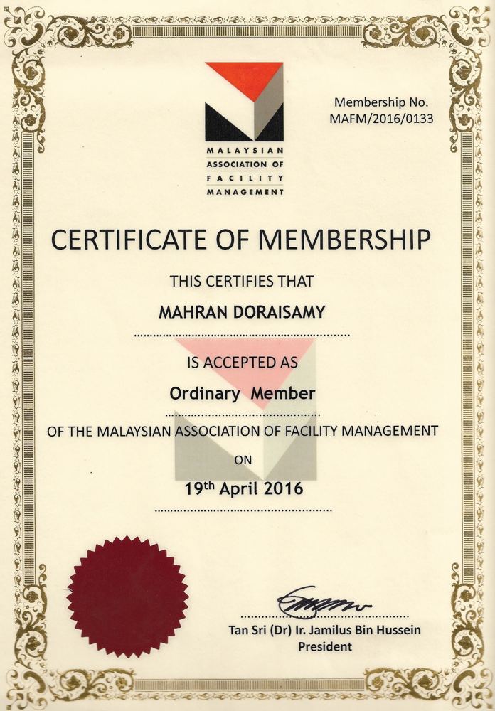 Certificate of membership