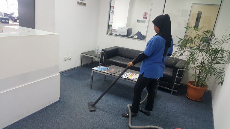 Office carpet vacuuming